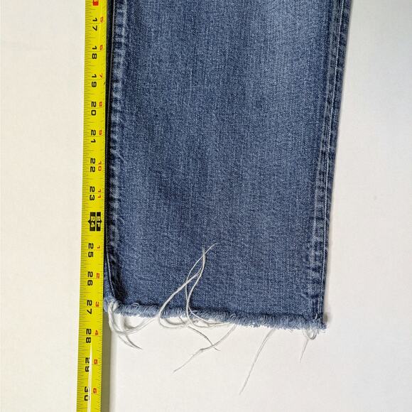 Moussy Vintage Evelyn Cropped Straight 29 High Rise Raw Hem '90s Aesthetic - Picture 8 of 10